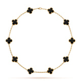 CLOVER | 10 Motive Black Necklace