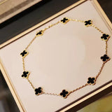 CLOVER | 10 Motive Black Necklace