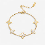 White Blossom Petal Bracelet