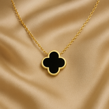 Clover Black Necklace