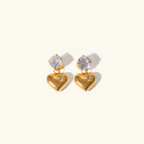 Niva Heart Gold Earrings