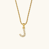 Elaria Letter Initial Diamond Necklace