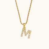 Elaria Letter Initial Diamond Necklace