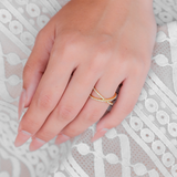 Orlina Gold Cross Ring
