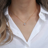 Kyla Gold Solitaire Necklace