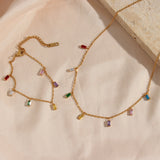 Aura Gold Gemstone Necklace