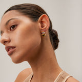 Niva Heart Gold Earrings