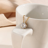 Kyla Gold Solitaire Necklace
