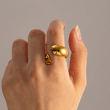 Etta Gold Snake Ring