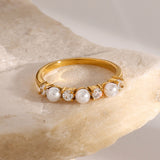 Cira Diamond Pearl Ring
