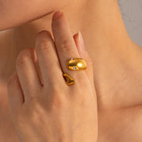 Nysa Gold Serpent Ring