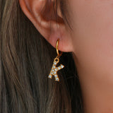 Velora Initial Letter Earrings