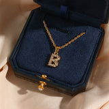Elaria Letter Initial Diamond Necklace