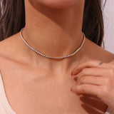 Vela Diamond Tennis Necklace