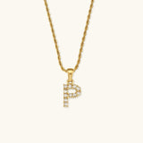 Elaria Letter Initial Diamond Necklace