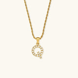 Elaria Letter Initial Diamond Necklace