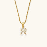 Elaria Letter Initial Diamond Necklace