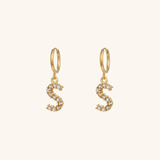Velora Initial Letter Earrings
