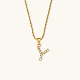 Elaria Letter Initial Diamond Necklace