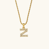 Elaria Letter Initial Diamond Necklace