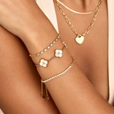 Clover Custom Name Bracelet