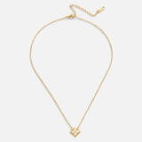 Dalia White Iris Clover Necklace